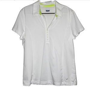 Callaway Women's White Short Sleeve Golf Polo Shirt